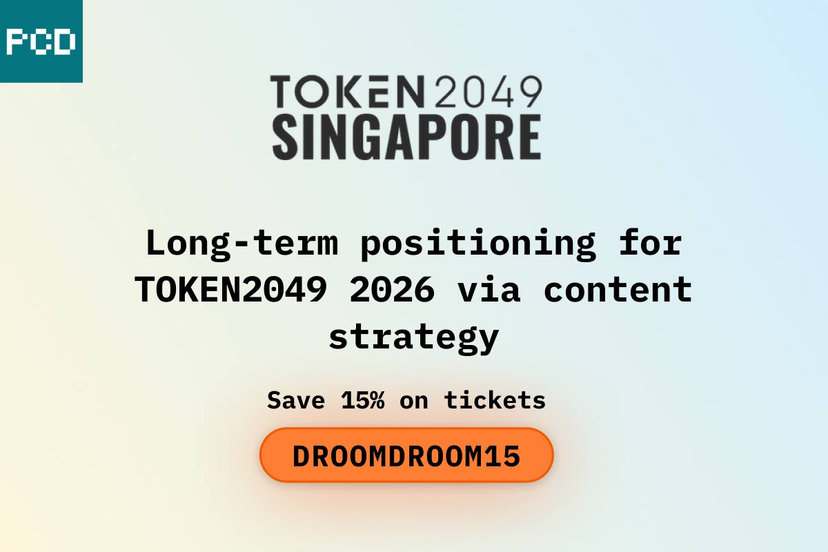 Long-term positioning for TOKEN2049 2026 via content strategy
